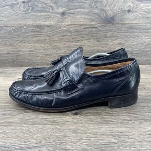 Bostonian Men's Leather  Tassle Loafers Shoes Size 10.5 Black